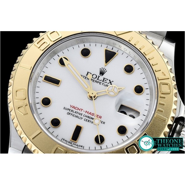 Rolex - YachtMaster 116613 40mm 904L YG/SS White GMF A3135