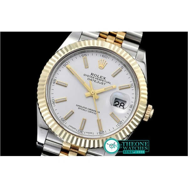 Rolex - DJ2 41mm Jub Flt Wrap 904L YG/SS Wht Stk GMF A2836