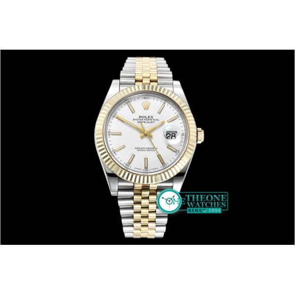 Rolex - DJ2 41mm Jub Flt Wrap 904L YG/SS Wht Stk GMF A2836