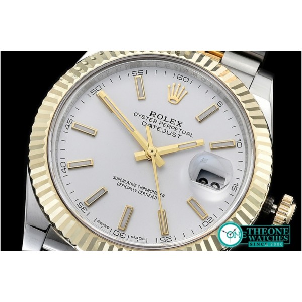 Rolex - DJ2 41mm Jub Flt Wrap 904L YG/SS Wht Stk GMF A2836