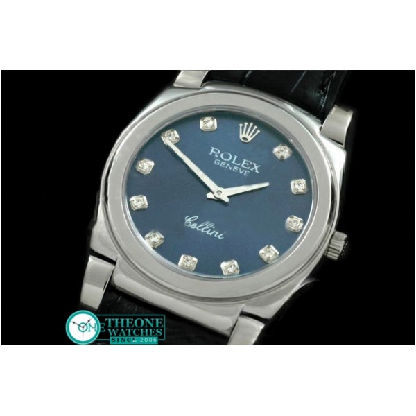 Rolex - Cellini SS/LE Blue Diam Swiss Quartz