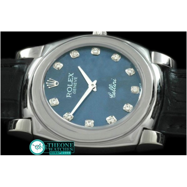 Rolex - Cellini SS/LE Blue Diam Swiss Quartz