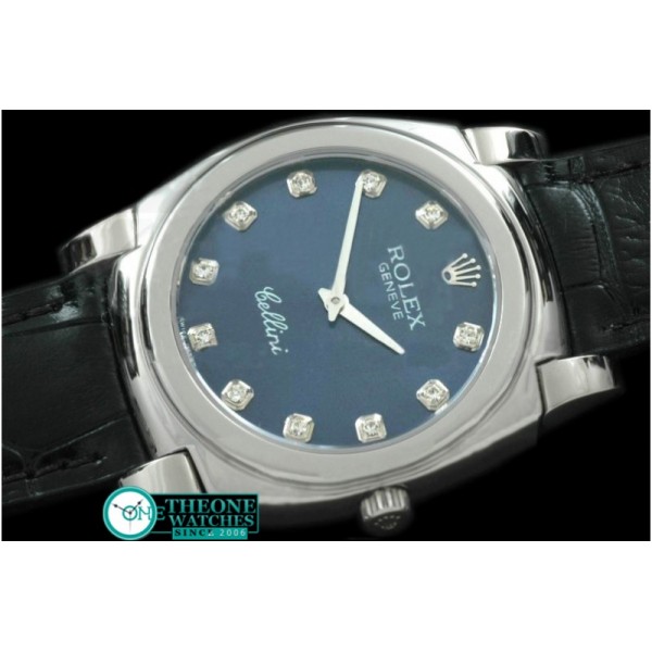 Rolex - Cellini SS/LE Blue Diam Swiss Quartz