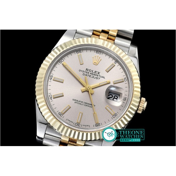 Rolex - DJ2 41mm Jub Flt Wrap 904L YG/SS L Grey Stk GMF A2836