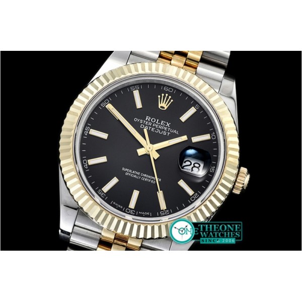 Rolex - DJ2 41mm Jub Flt Wrap 904L YG/SS Blk Stk GMF A2836