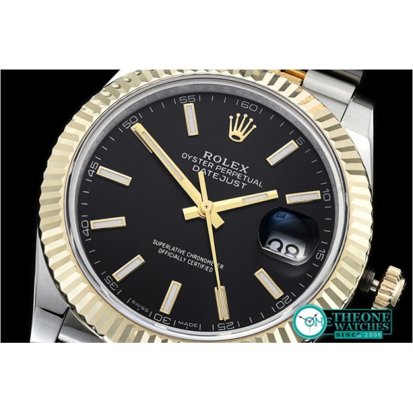 Rolex - DJ2 41mm Jub Flt Wrap 904L YG/SS Blk Stk GMF A2836