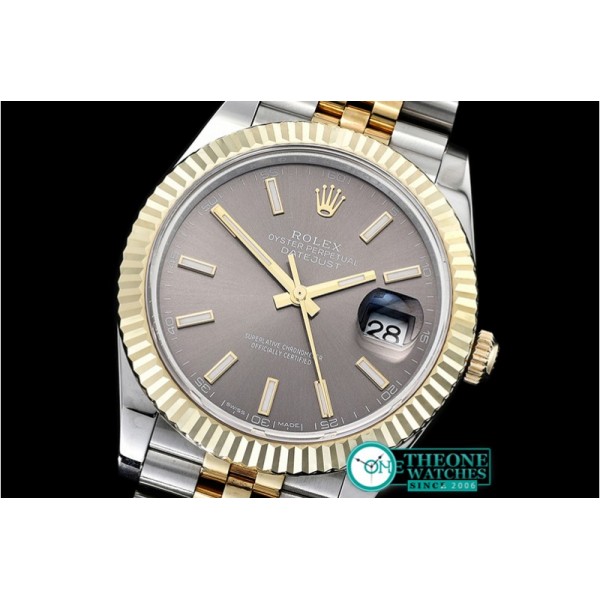 Rolex - DJ2 41mm Jub Flt Wrap 904L YG/SS D Grey Stk GMF A2836