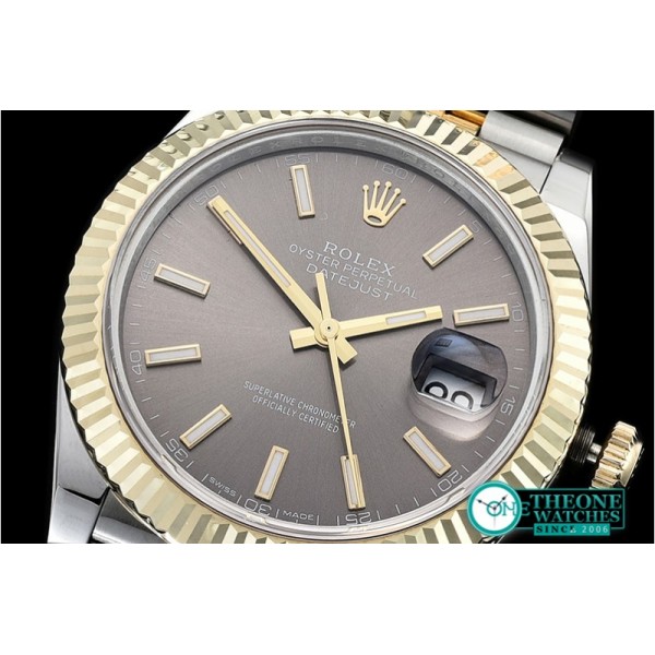 Rolex - DJ2 41mm Jub Flt Wrap 904L YG/SS D Grey Stk GMF A2836