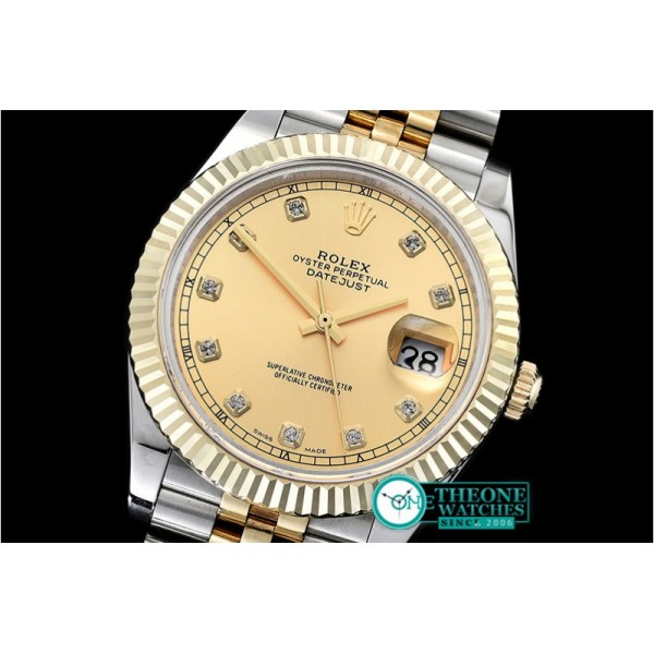 Rolex - DJ2 41mm Jub Flt Wrap 904L YG/SS Gold Diam GMF A2836