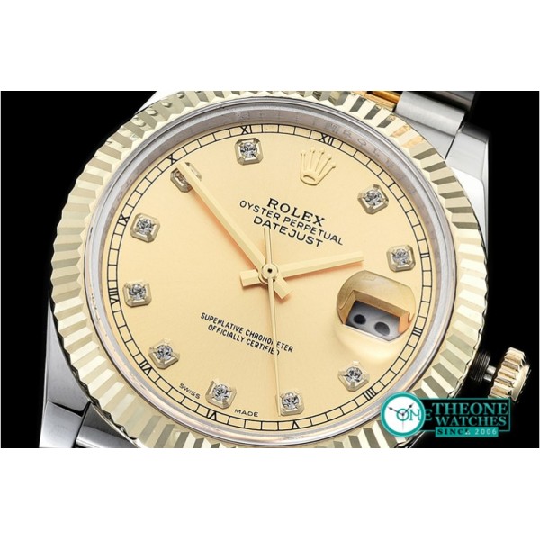 Rolex - DJ2 41mm Jub Flt Wrap 904L YG/SS Gold Diam GMF A2836