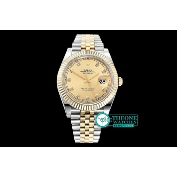 Rolex - DJ2 41mm Jub Flt Wrap 904L YG/SS Gold Diam GMF A2836