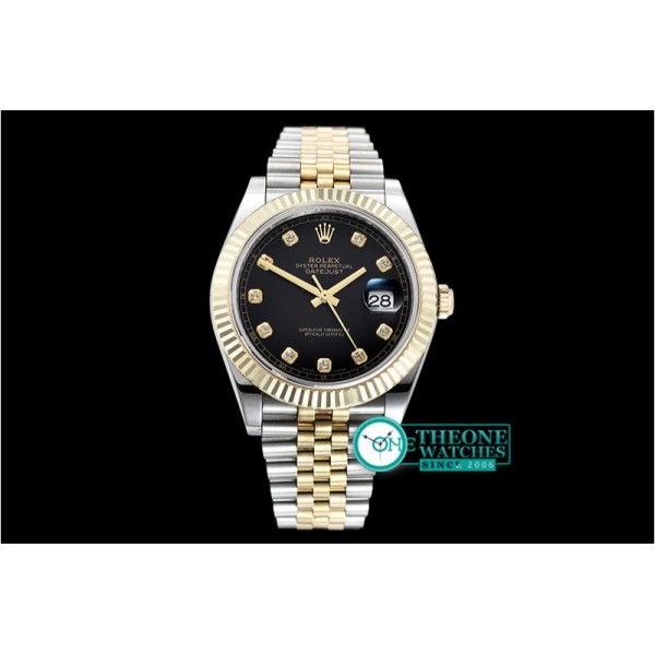 Rolex - DJ2 41mm Jub Flt Wrap 904L YG/SS Blk Diam GMF A2836