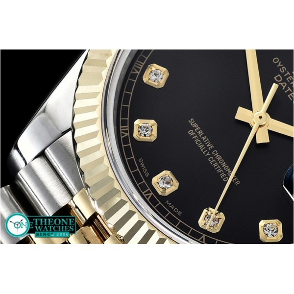 Rolex - DJ2 41mm Jub Flt Wrap 904L YG/SS Blk Diam GMF A2836