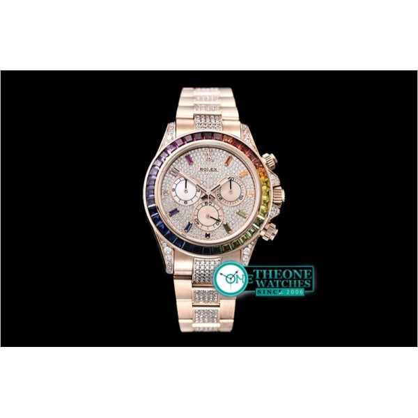 Rolex - Daytona 116595 RBOW RG/RG Diams BP A7750 4130 Mod