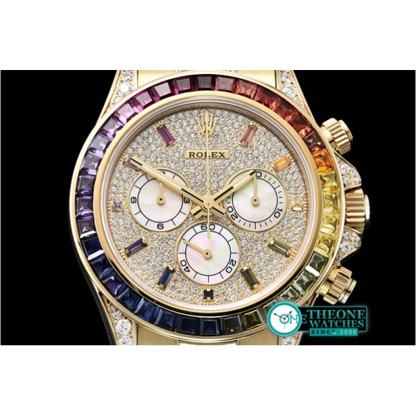 Rolex - Daytona 116598 RBOW YG/YG Diams BP A7750 4130 Mod