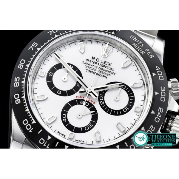 Rolex - Daytona 116500 CER/SS White 904L Noob V2 A4130 Mod