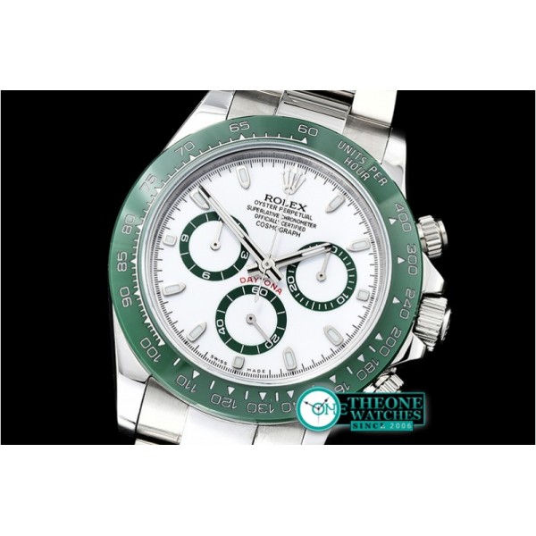 Rolex - Daytona 116500LN Grn CER/SS/SS Wht BLF A7750 A4130