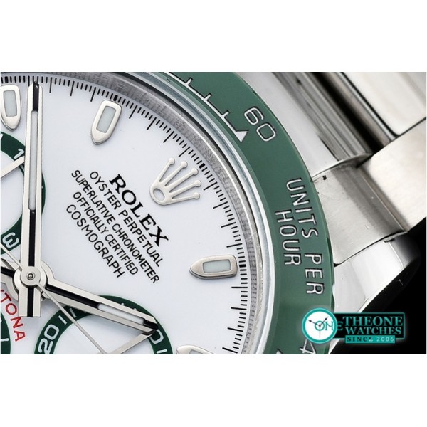 Rolex - Daytona 116500LN Grn CER/SS/SS Wht BLF A7750 A4130