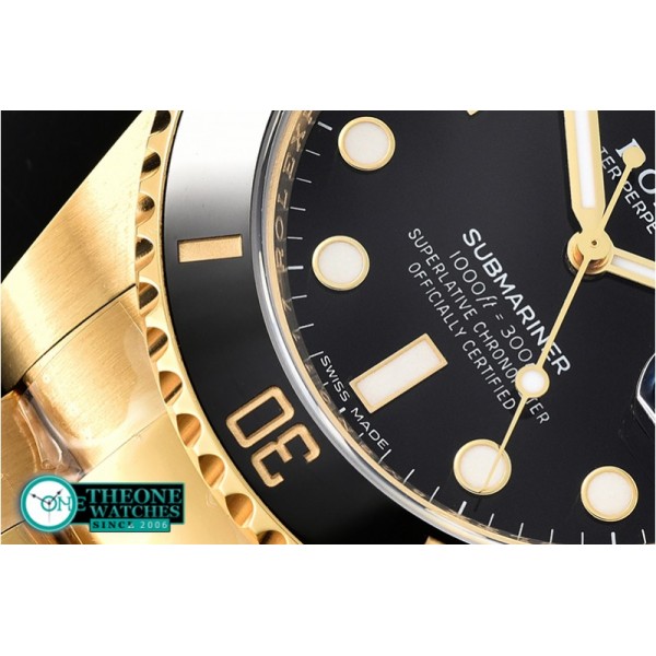 Rolex - Submariner 116618LN Wrap YG/YG Black VRF Asia 2836