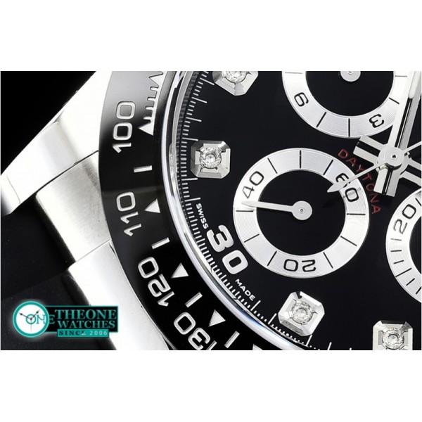 Rolex - Daytona 116519 904L CER/RU Blk/Diam Noob A4130 Mod