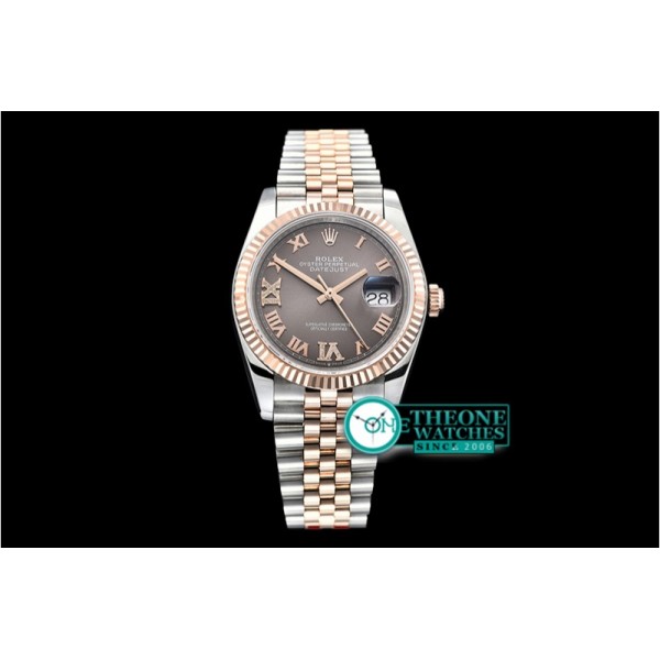 Rolex - DateJust 36mm Jub Flt 904L RG/SS Grey/DiRmn GMF A2836