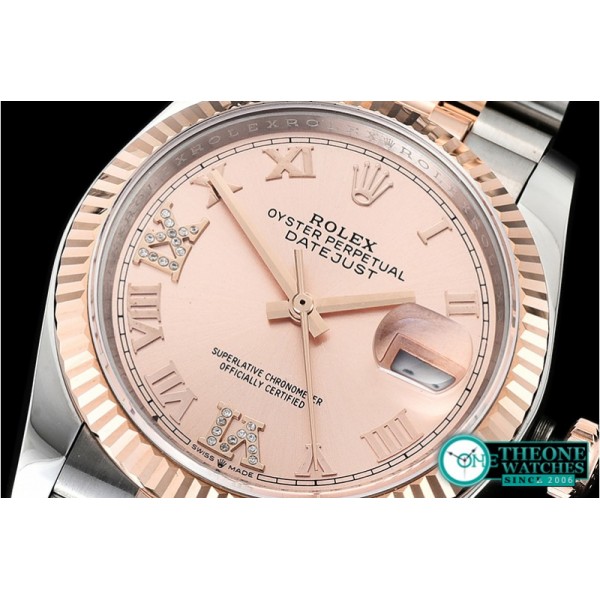 Rolex - DateJust 36mm Jub Flt 904L RG/SS Rose/DiRmn GMF A2836