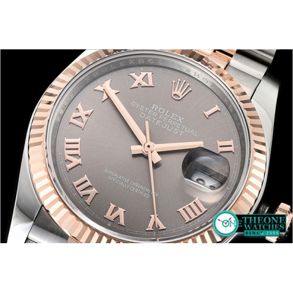 Rolex - DateJust 36mm Jub Flt 904L RG/SS Grey/Rmn GMF A2836