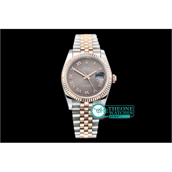 Rolex - DateJust 36mm Jub Flt 904L RG/SS Grey/Rmn GMF A2836