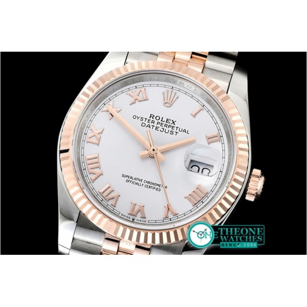 Rolex - DateJust 36mm Jub Flt 904L RG/SS Wht/Rmn GMF A2836