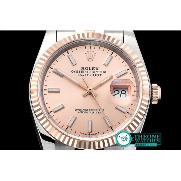 Rolex - DateJust 36mm Jub Flt 904L RG/SS Rose/Stk GMF A2836