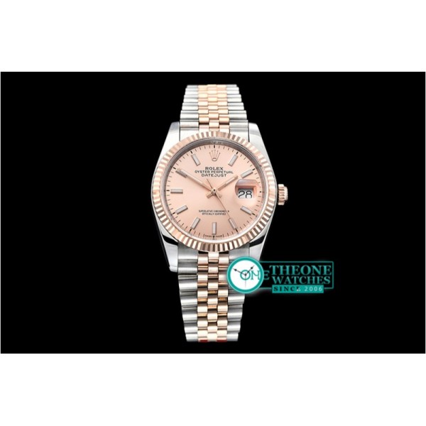 Rolex - DateJust 36mm Jub Flt 904L RG/SS Rose/Stk GMF A2836