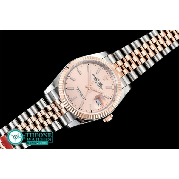 Rolex - DateJust 36mm Jub Flt 904L RG/SS Rose/Stk GMF A2836