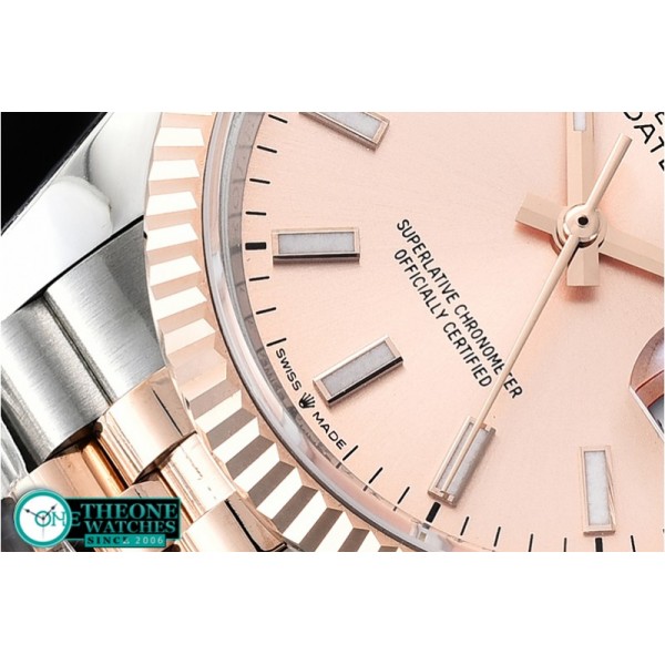 Rolex - DateJust 36mm Jub Flt 904L RG/SS Rose/Stk GMF A2836