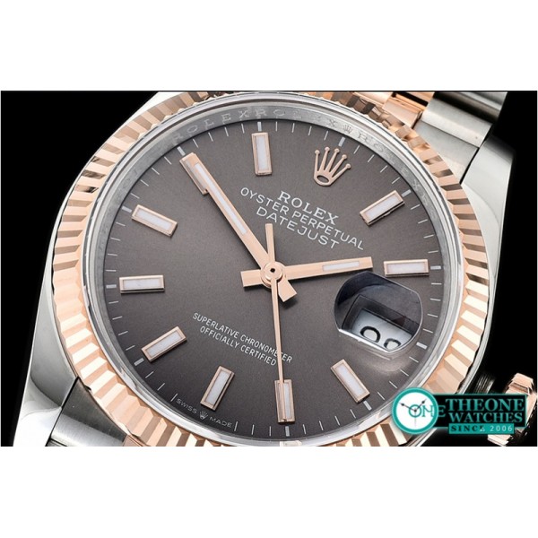 Rolex - DateJust 36mm Jub Flt 904L RG/SS Grey/Stk GMF A2836