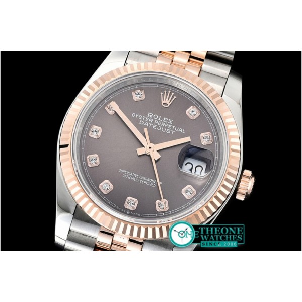 Rolex - DateJust 36mm Jub Flt 904L RG/SS Grey/Diam GMF A2836