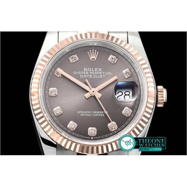 Rolex - DateJust 36mm Jub Flt 904L RG/SS Grey/Diam GMF A2836