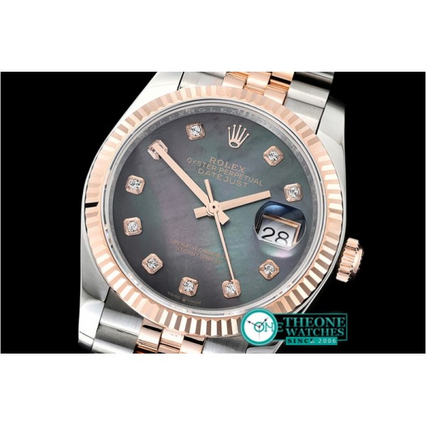 Rolex - DateJust 36mm Jub Flt 904L RG/SS B MOP/Diam GMF A2836