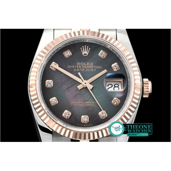 Rolex - DateJust 36mm Jub Flt 904L RG/SS B MOP/Diam GMF A2836