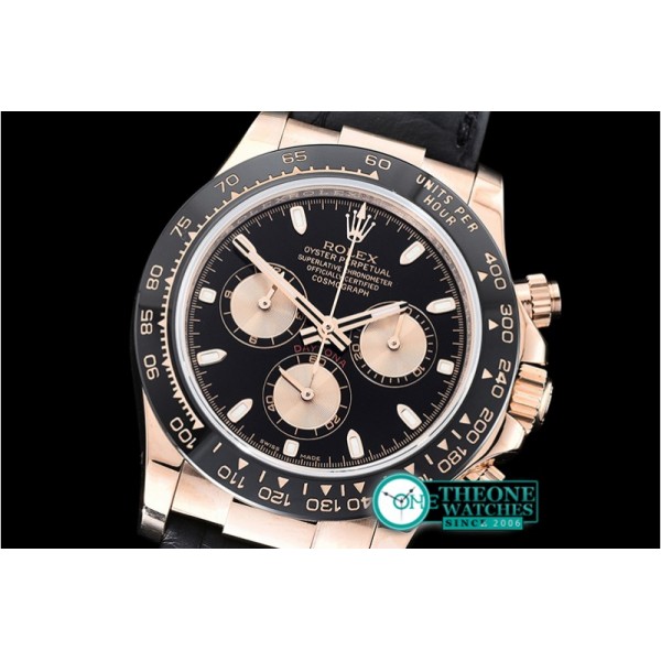 Rolex - Daytona 116515 CER/RG/LE Blk/Stk OMF A4130 Mod