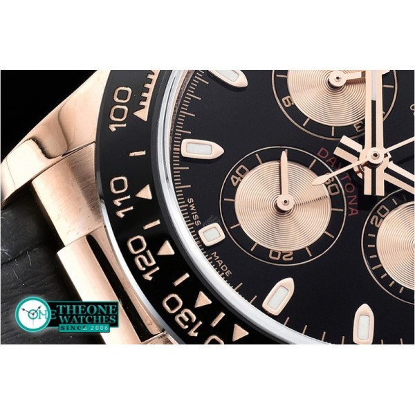 Rolex - Daytona 116515 CER/RG/LE Blk/Stk OMF A4130 Mod