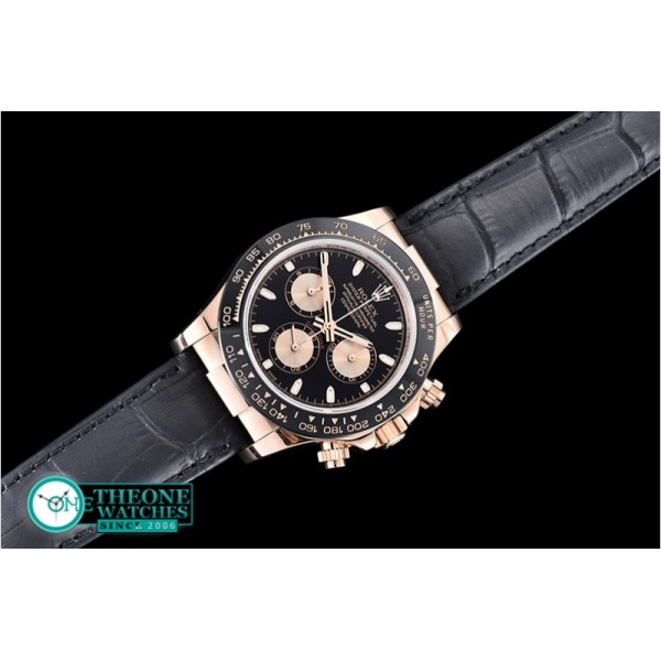 Rolex - Daytona 116515 CER/RG/LE Blk/Stk OMF A4130 Mod