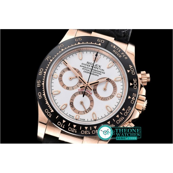 Rolex - Daytona 116515 CER/RG/LE Wht/Stk OMF A4130 Mod