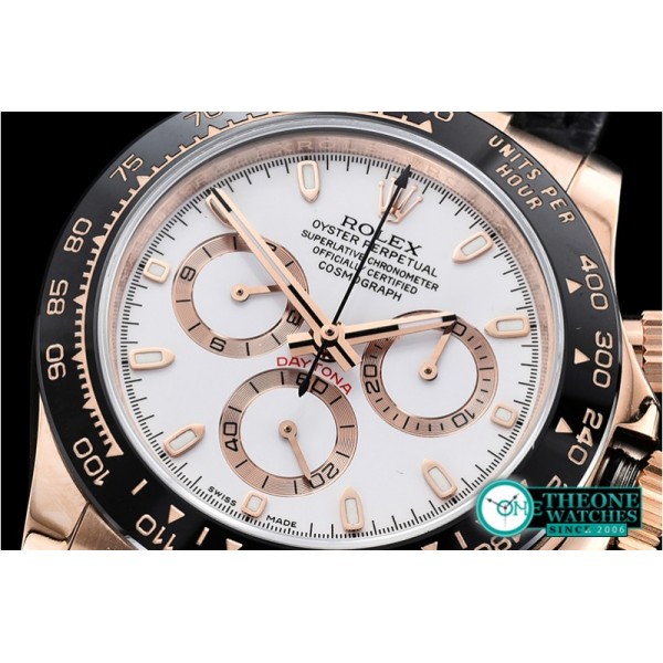 Rolex - Daytona 116515 CER/RG/LE Wht/Stk OMF A4130 Mod