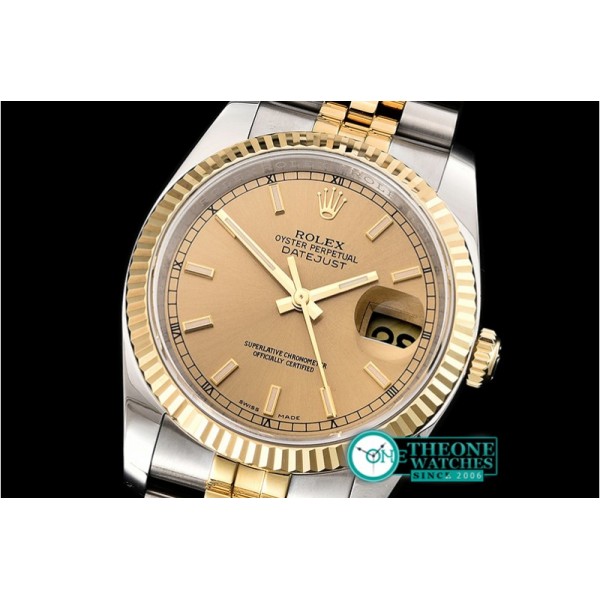 Rolex - DJ 36mm Jub Flt 904L YG/SS Gold ARF A3135 Mod