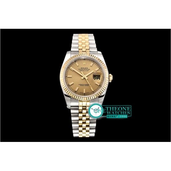 Rolex - DJ 36mm Jub Flt 904L YG/SS Gold ARF A3135 Mod