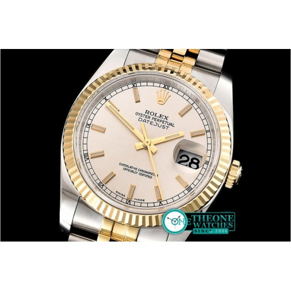 Rolex - DJ 36mm Jub Flt 904L YG/SS Silv Wht ARF A3135 Mod