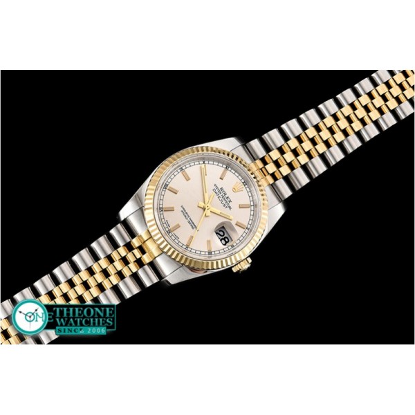 Rolex - DJ 36mm Jub Flt 904L YG/SS Silv Wht ARF A3135 Mod