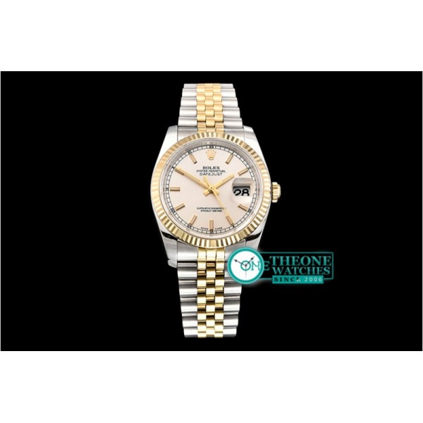 Rolex - DJ 36mm Jub Flt 904L YG/SS Silv Wht ARF A3135 Mod