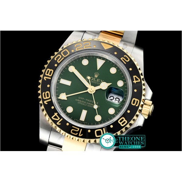 Rolex - GMT Master II 116713LN YG/SS Green EWF Asia 2836