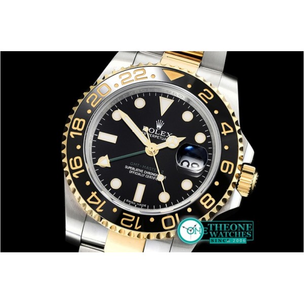 Rolex - GMT Master II 116713LN YG/SS Black EWF Asia 2836